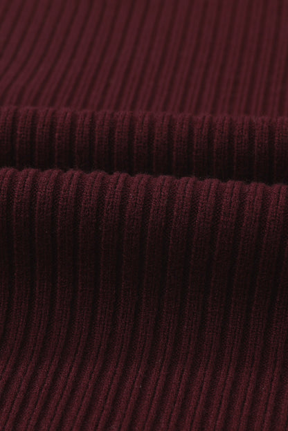 Delia Short Sleeve Sweater - Red