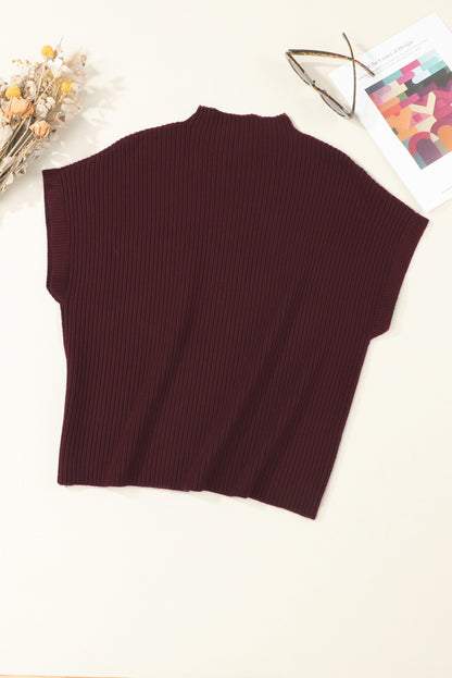 Delia Short Sleeve Sweater - Red
