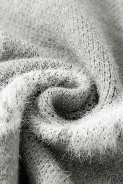 Jensen Floral Zip-Up Sweater - Grey