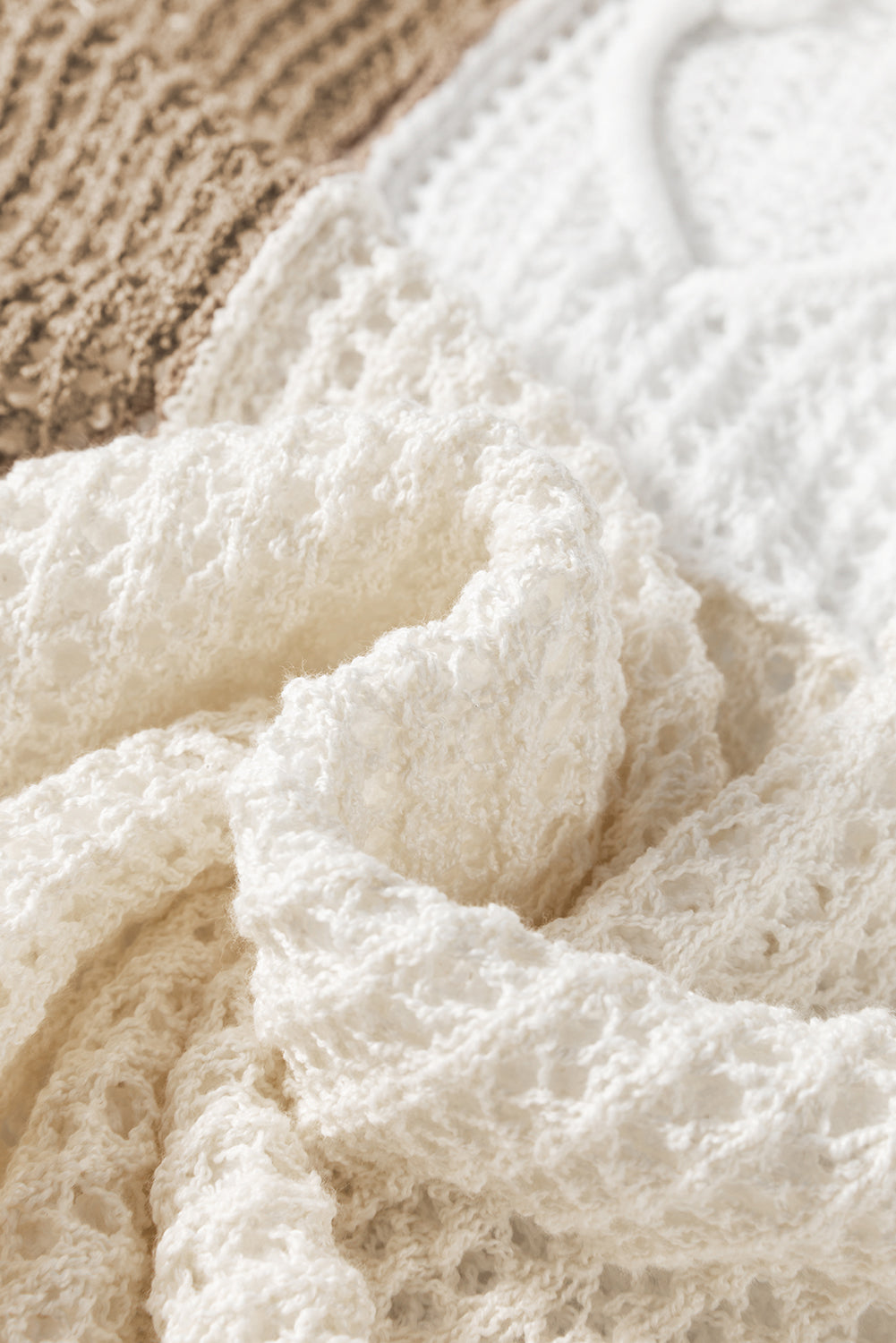 Colorblock Crochet Sweater