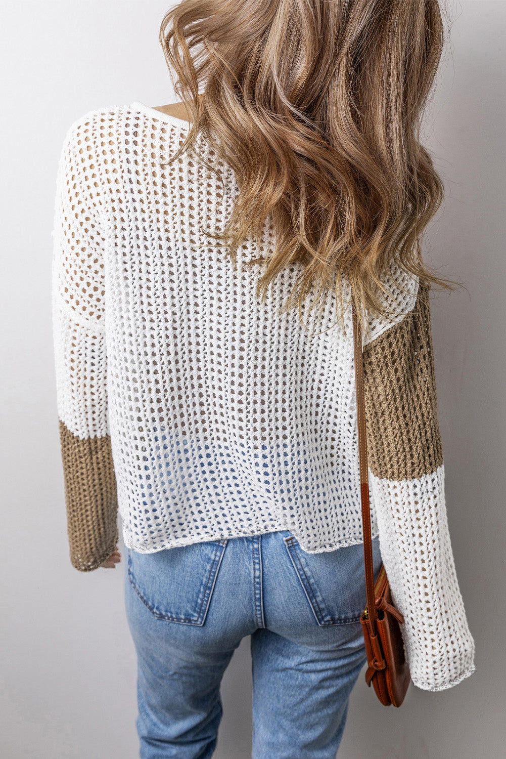 Colorblock Crochet Sweater