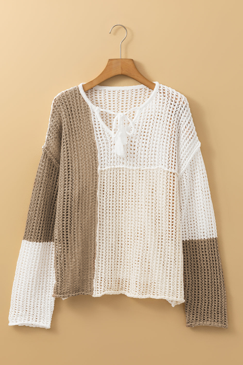 Colorblock Crochet Sweater