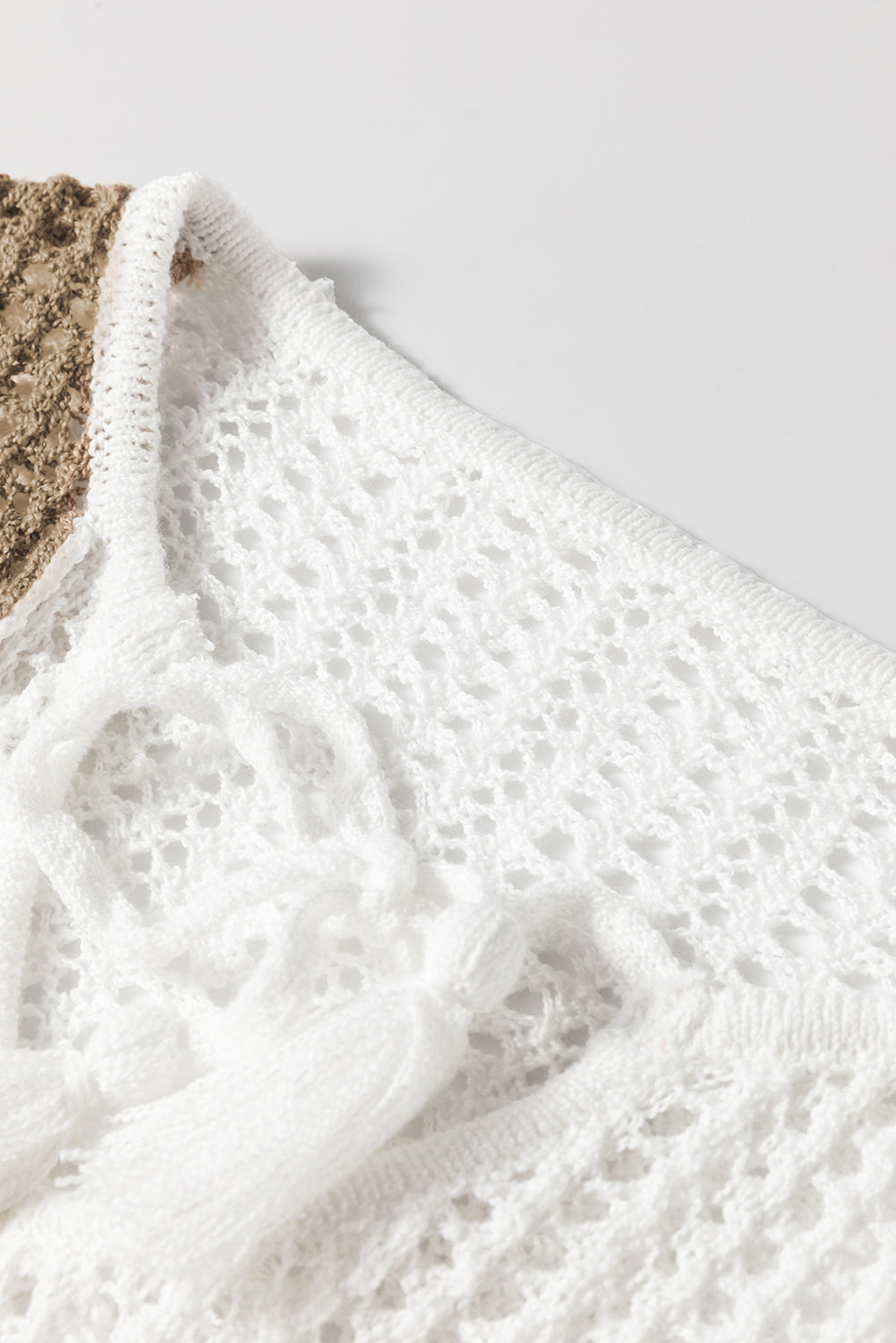Colorblock Crochet Sweater