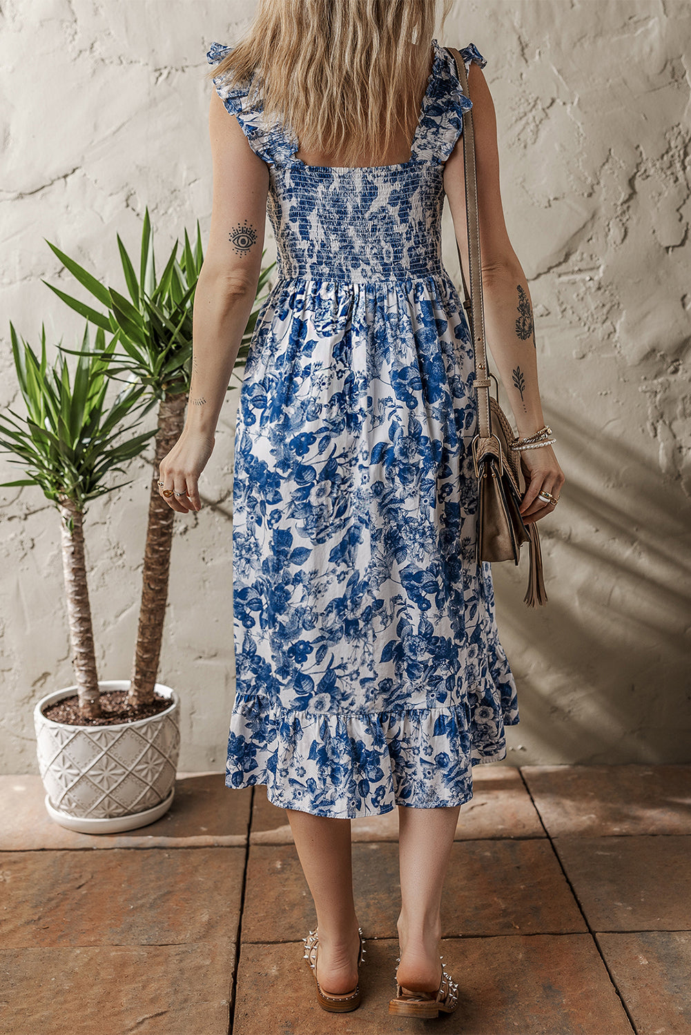 Aruba Smocked Floral Dress