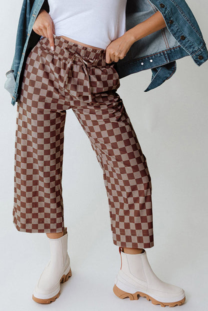 Amber Checkerboard Crop Pants