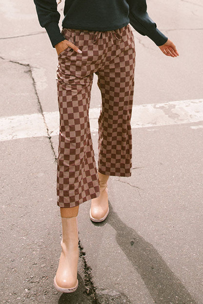 Amber Checkerboard Crop Pants