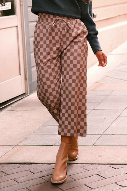Amber Checkerboard Crop Pants
