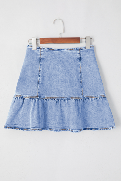 Taya Asymmetrical Denim Skirt