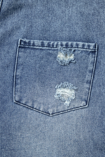 Stone Distressed Denim Bibs