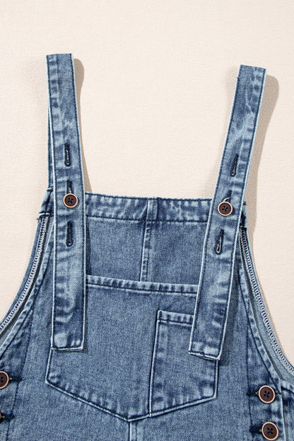 Stone Distressed Denim Bibs