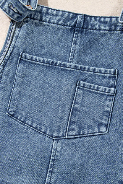 Stone Distressed Denim Bibs