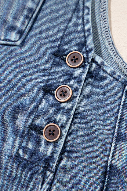 Stone Distressed Denim Bibs