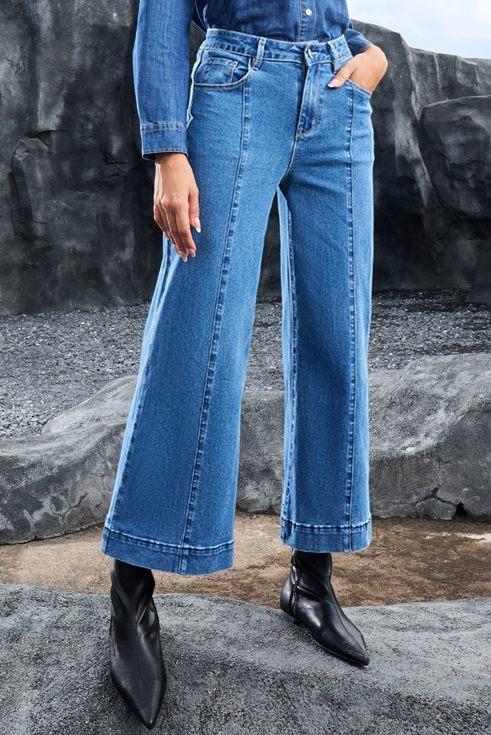 Polly Seam Detail Denim Jeans