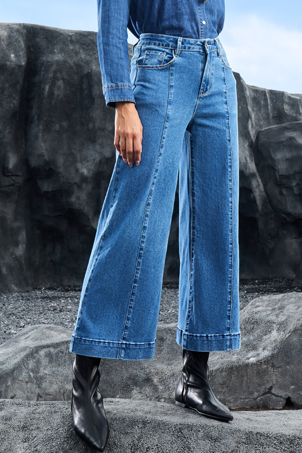 Polly Seam Detail Denim Jeans