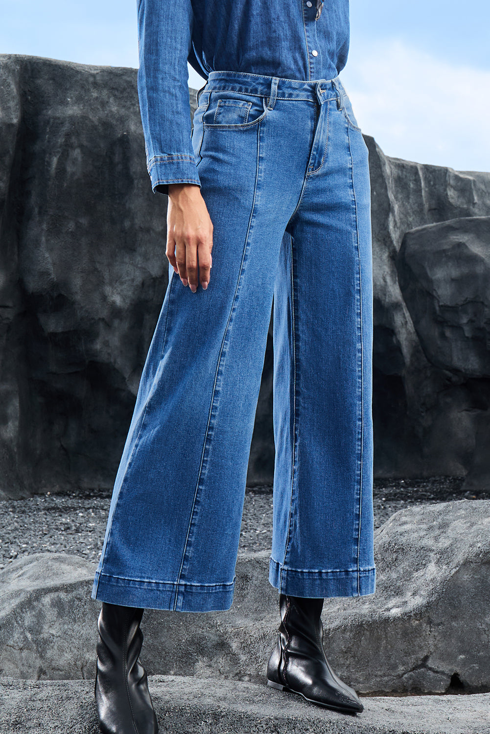Polly Seam Detail Denim Jeans