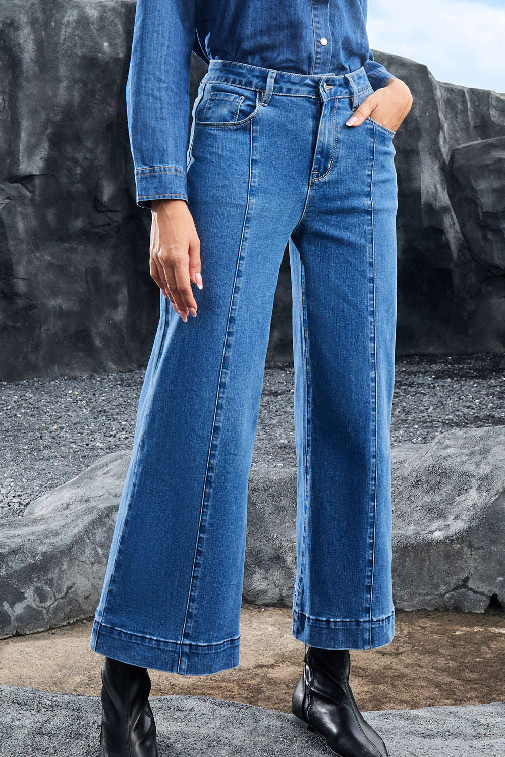 Polly Seam Detail Denim Jeans