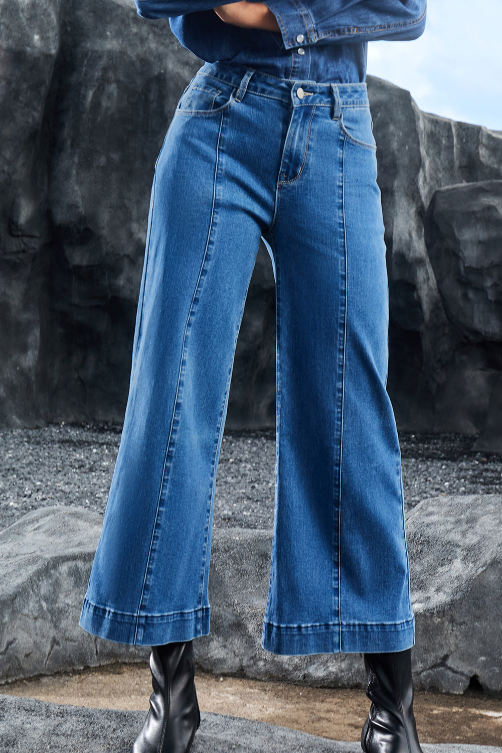 Polly Seam Detail Denim Jeans