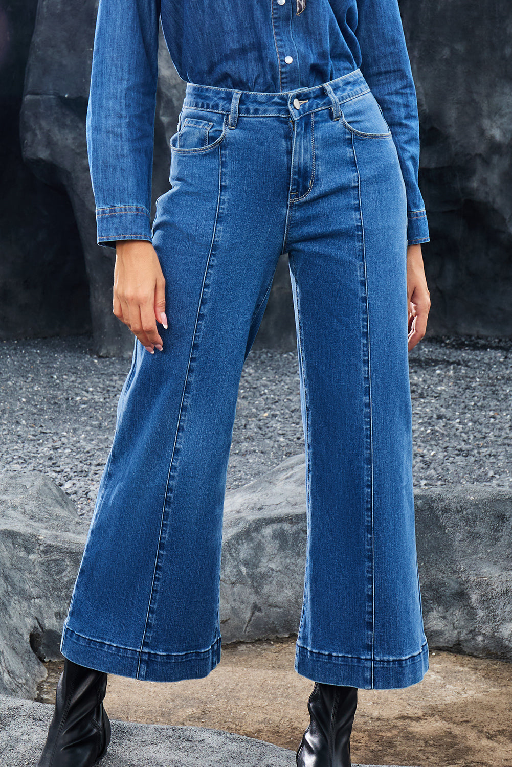 Polly Seam Detail Denim Jeans