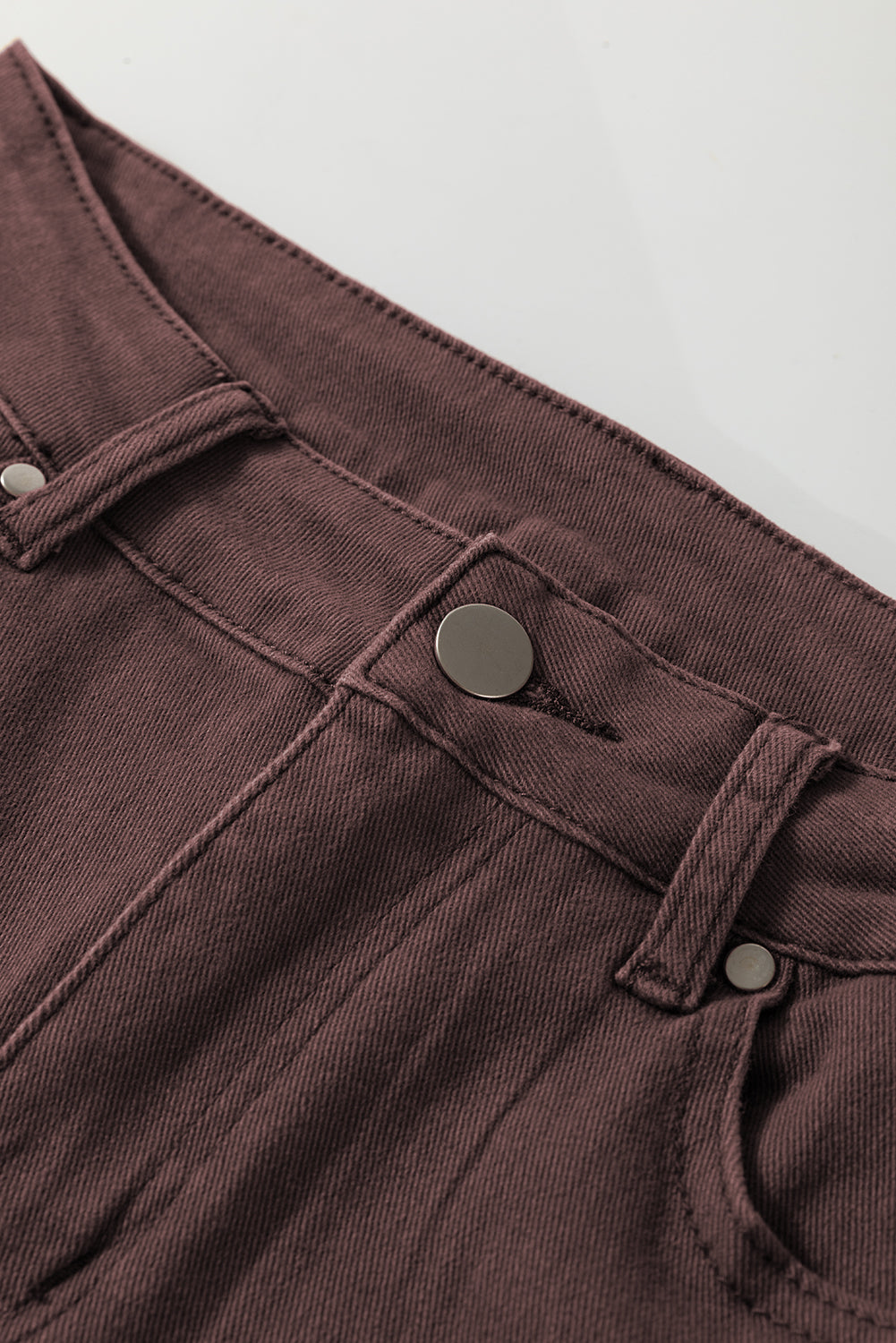 Vivian Straight Leg Denim Jeans - Coffee