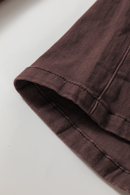 Vivian Straight Leg Denim Jeans - Coffee