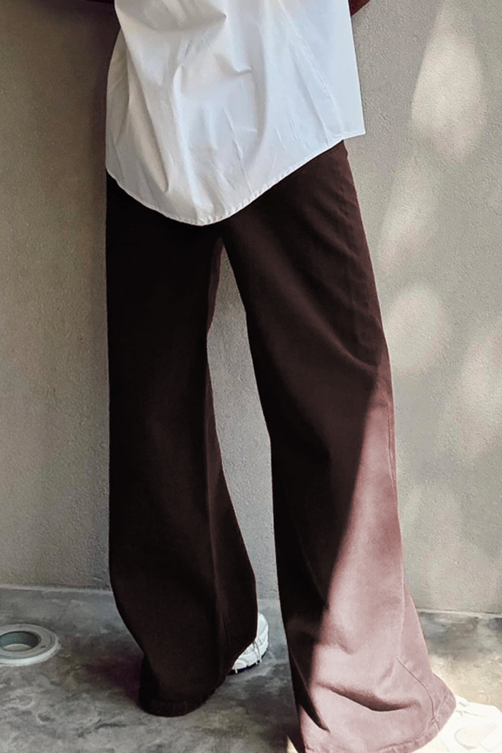Vivian Straight Leg Denim Jeans - Coffee