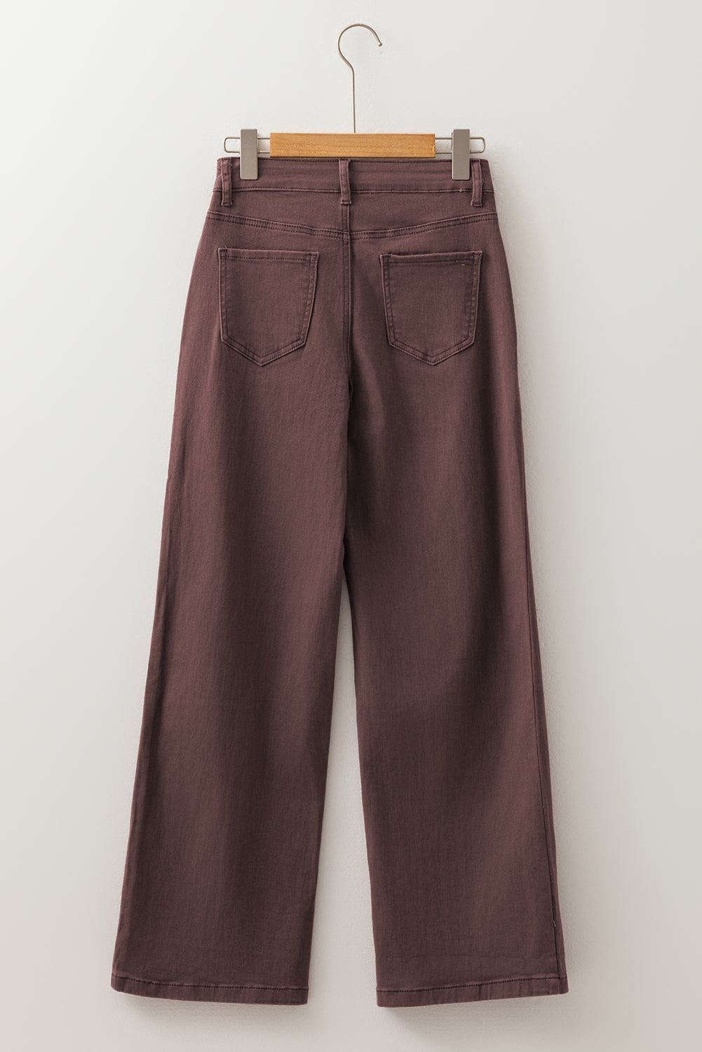 Vivian Straight Leg Denim Jeans - Coffee