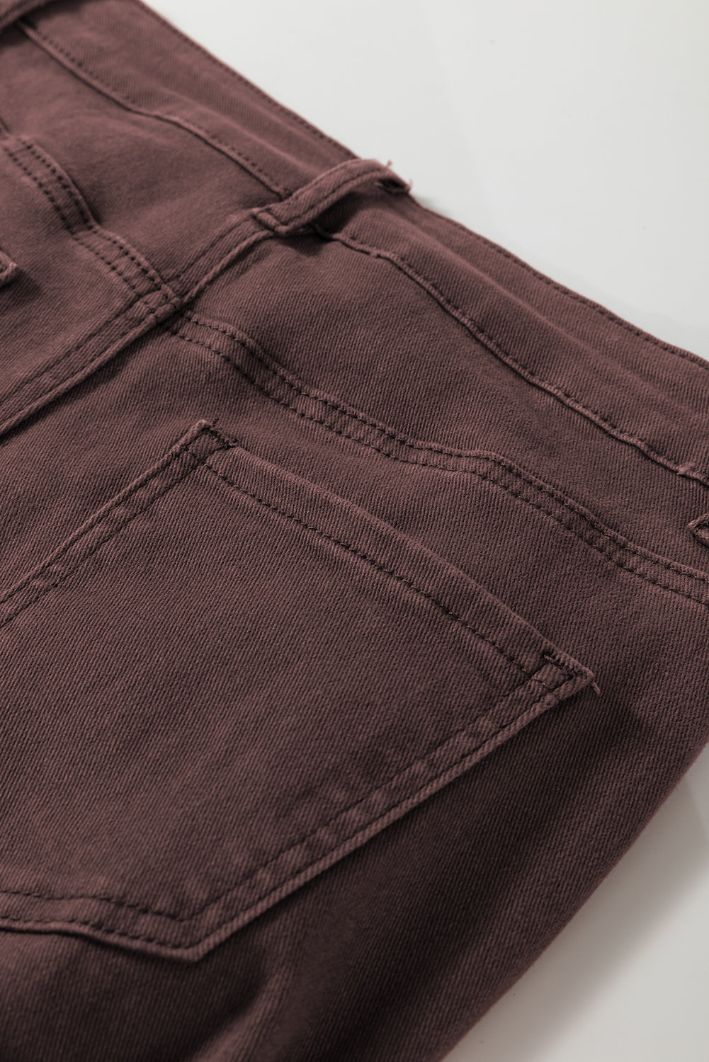 Vivian Straight Leg Denim Jeans - Coffee