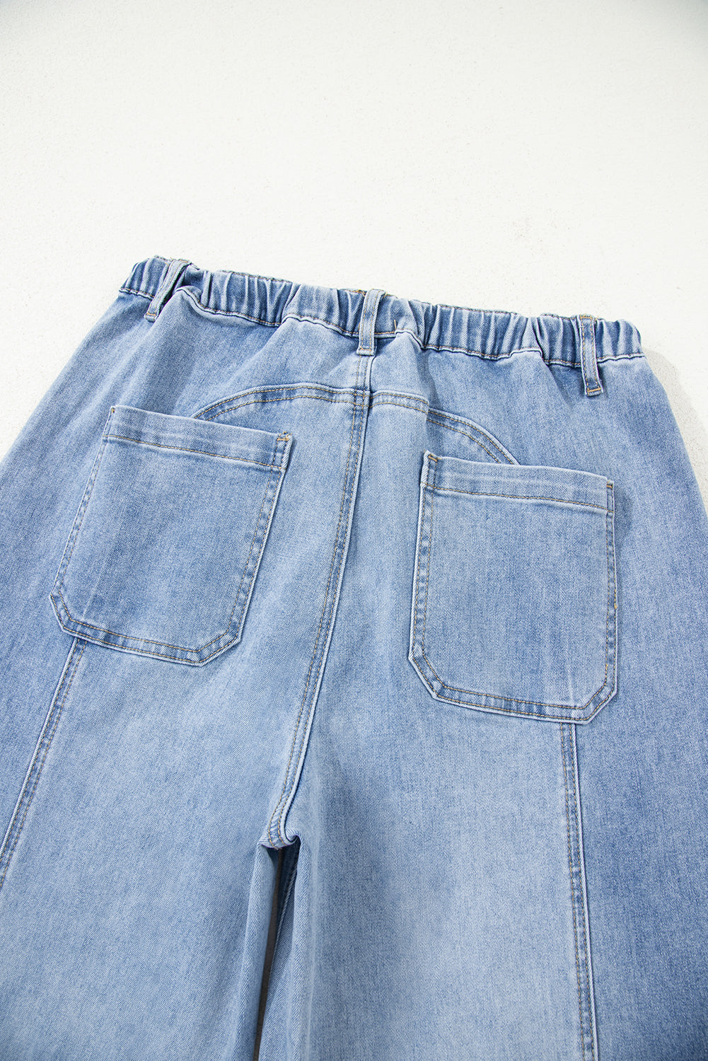 Beau Drawstring Wide Leg Denim Pants