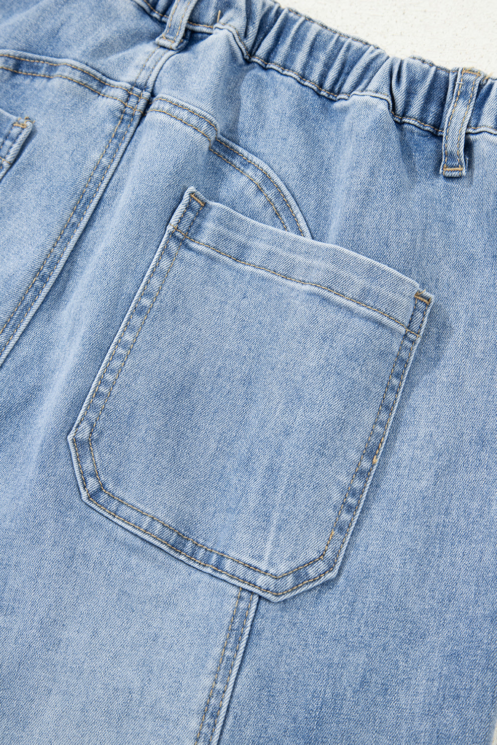 Beau Drawstring Wide Leg Denim Pants