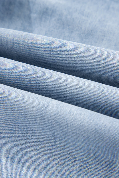 Beau Drawstring Wide Leg Denim Pants