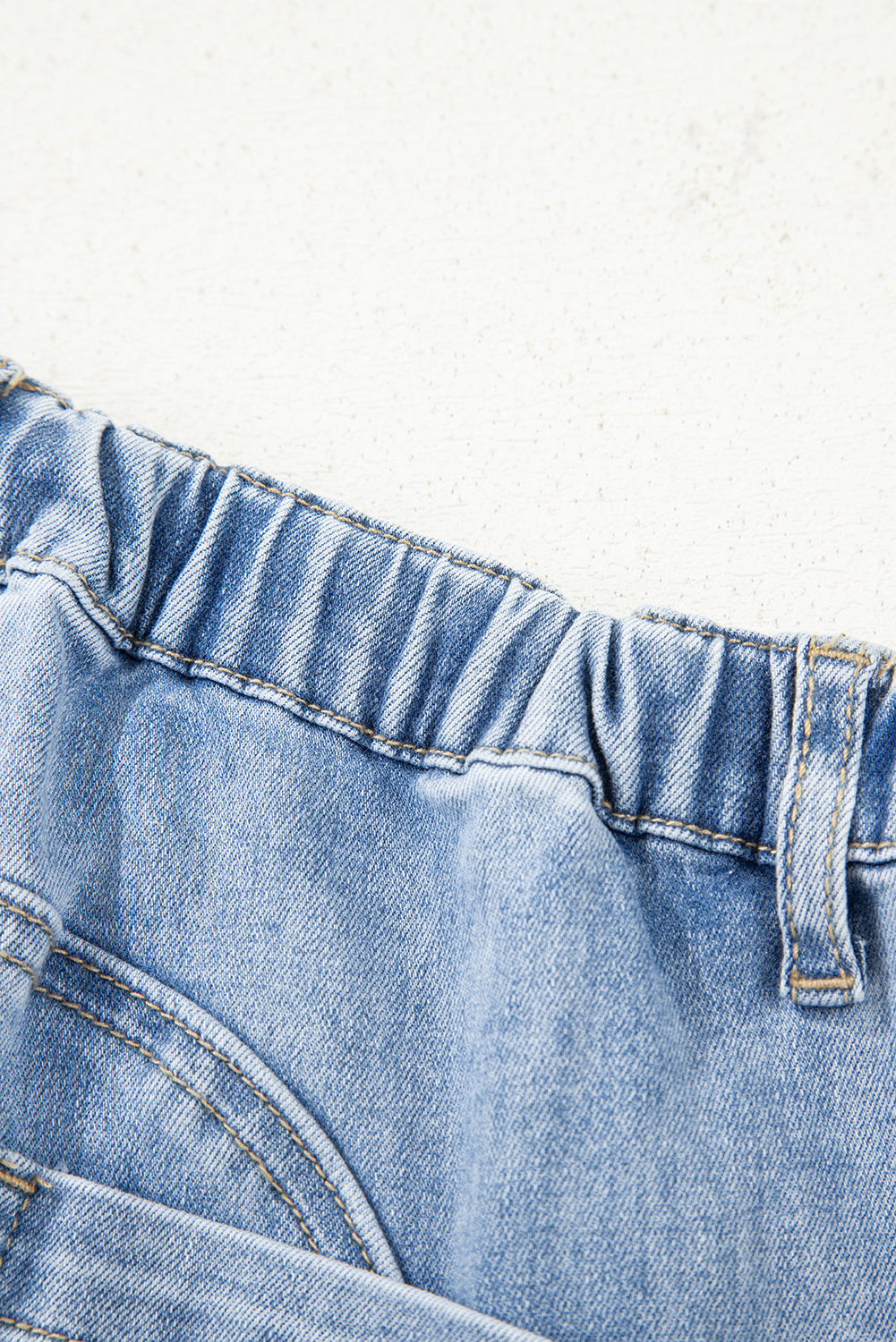 Beau Drawstring Wide Leg Denim Pants