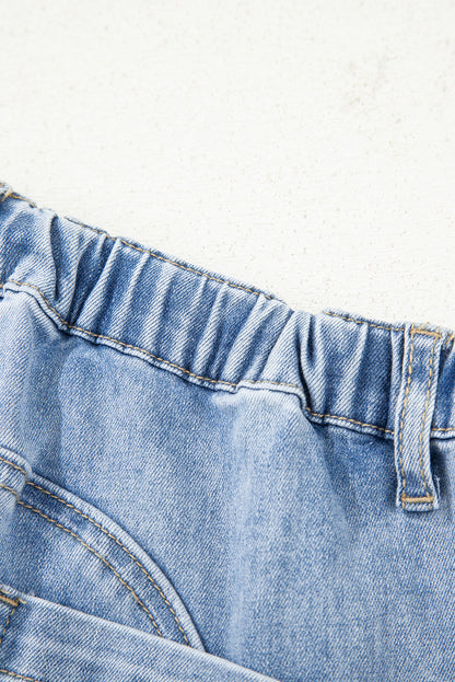 Beau Drawstring Wide Leg Denim Pants