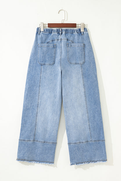 Beau Drawstring Wide Leg Denim Pants