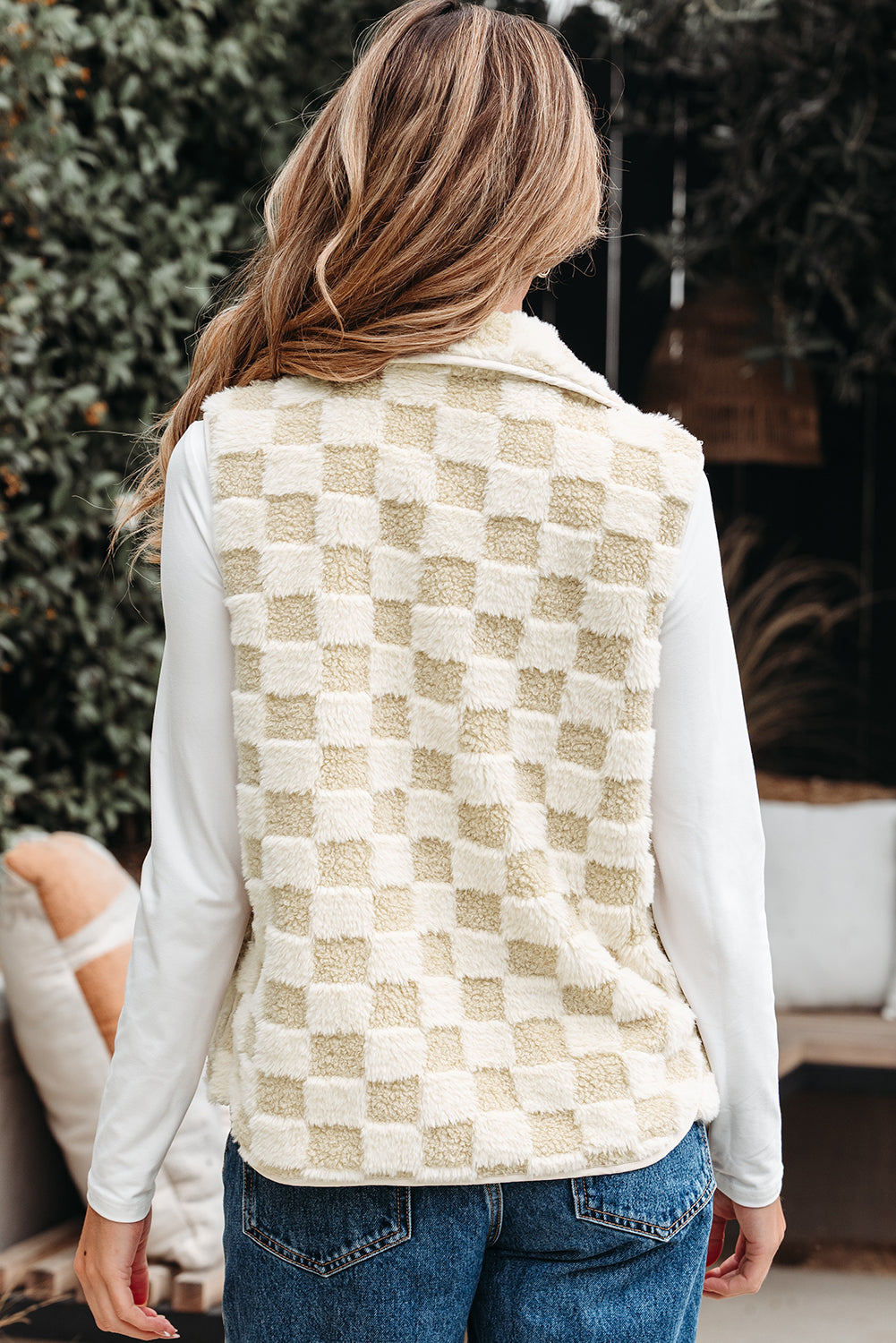 Chase Checkerboard Sherpa Vest
