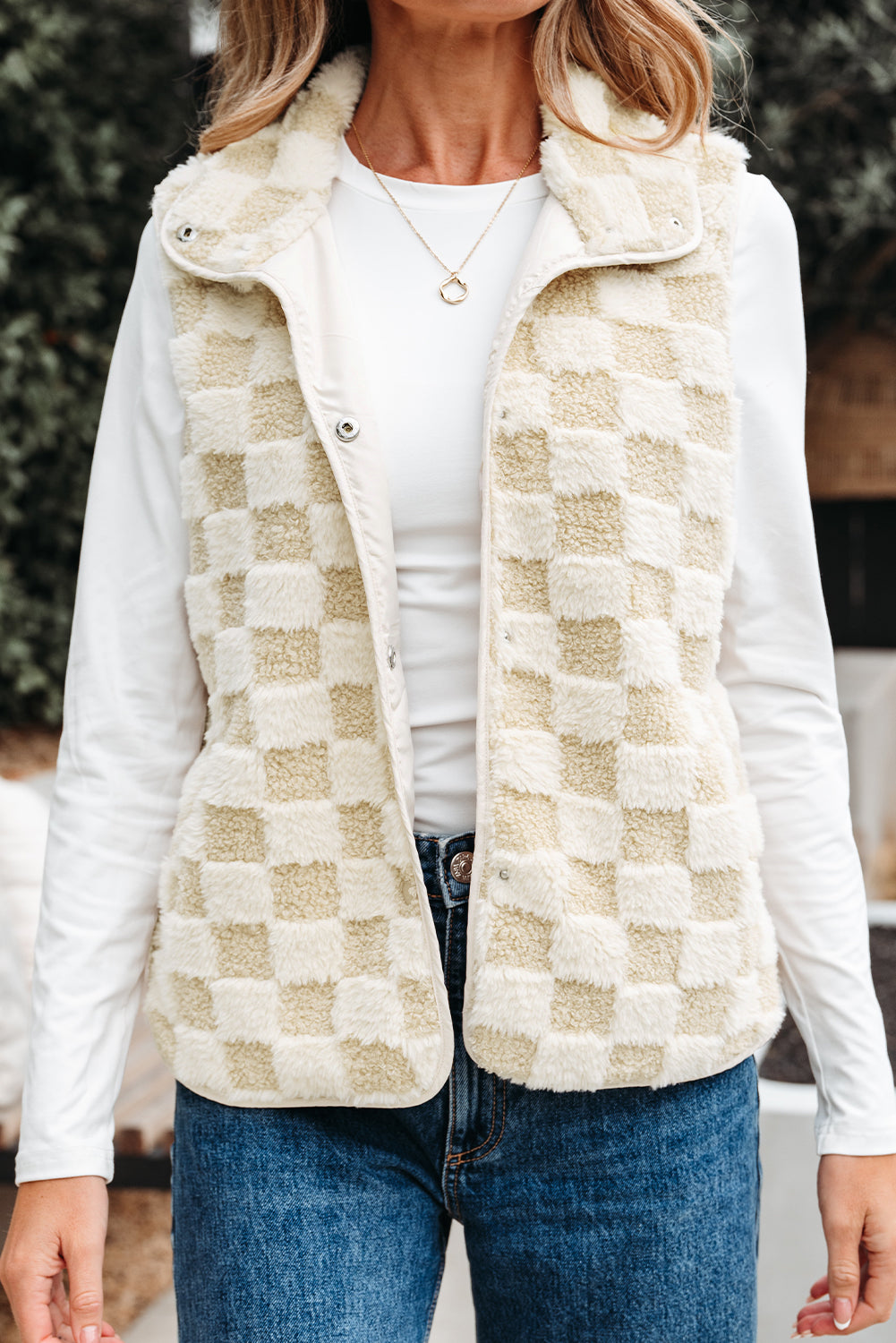 Chase Checkerboard Sherpa Vest