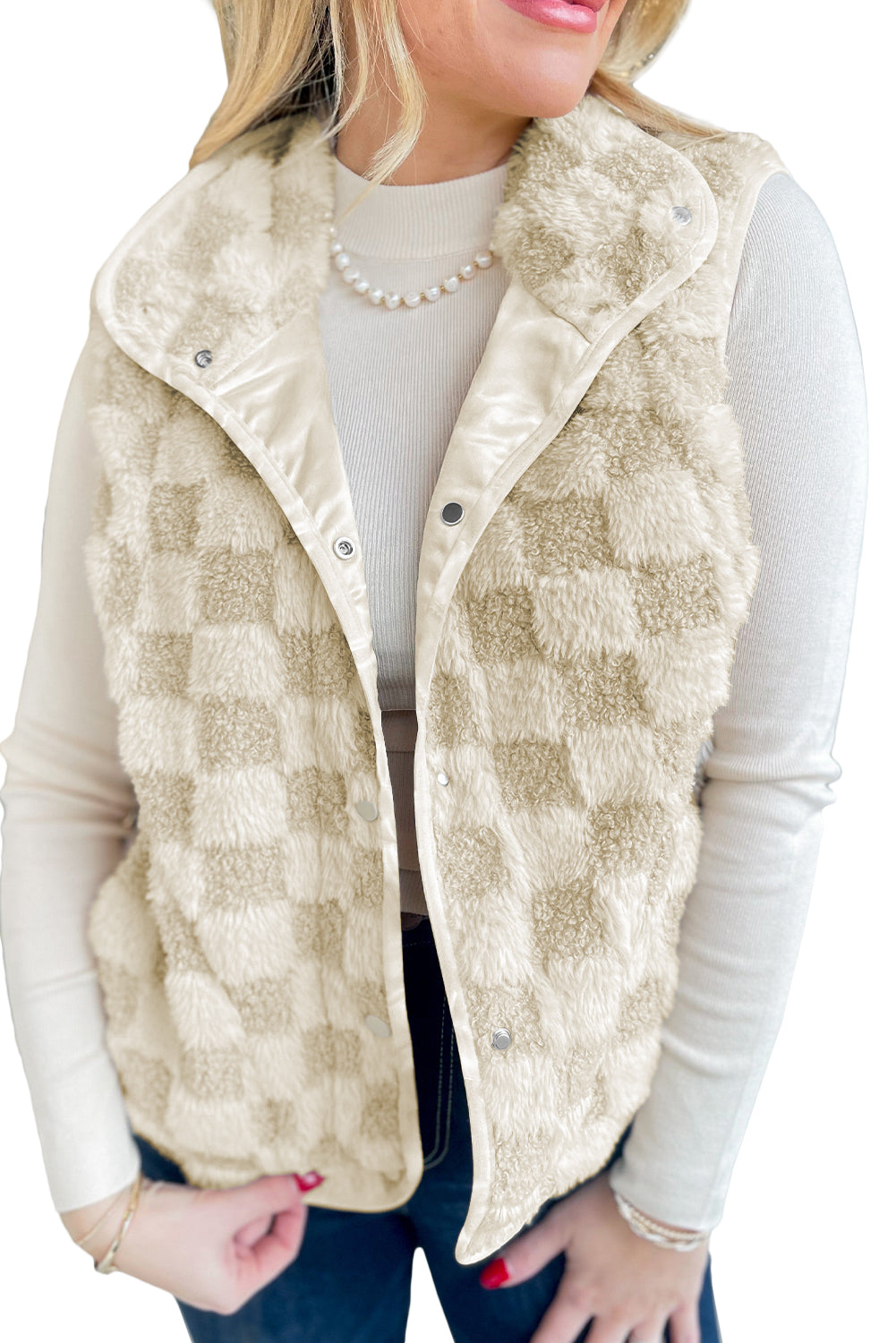 Chase Checkerboard Sherpa Vest