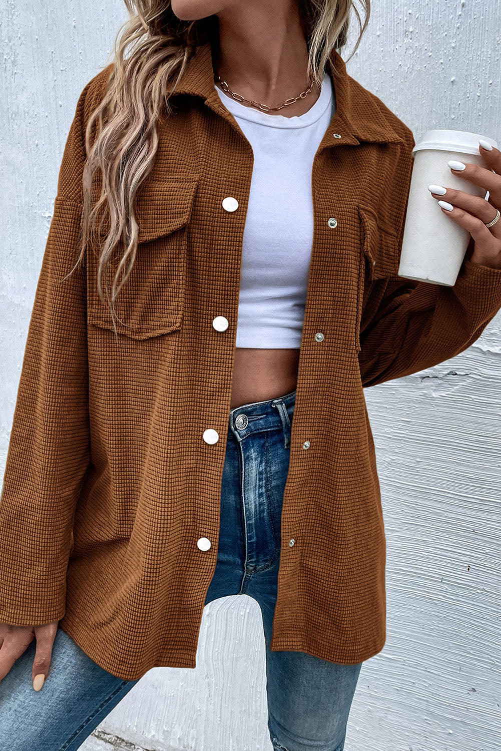 Audra Textured Shacket