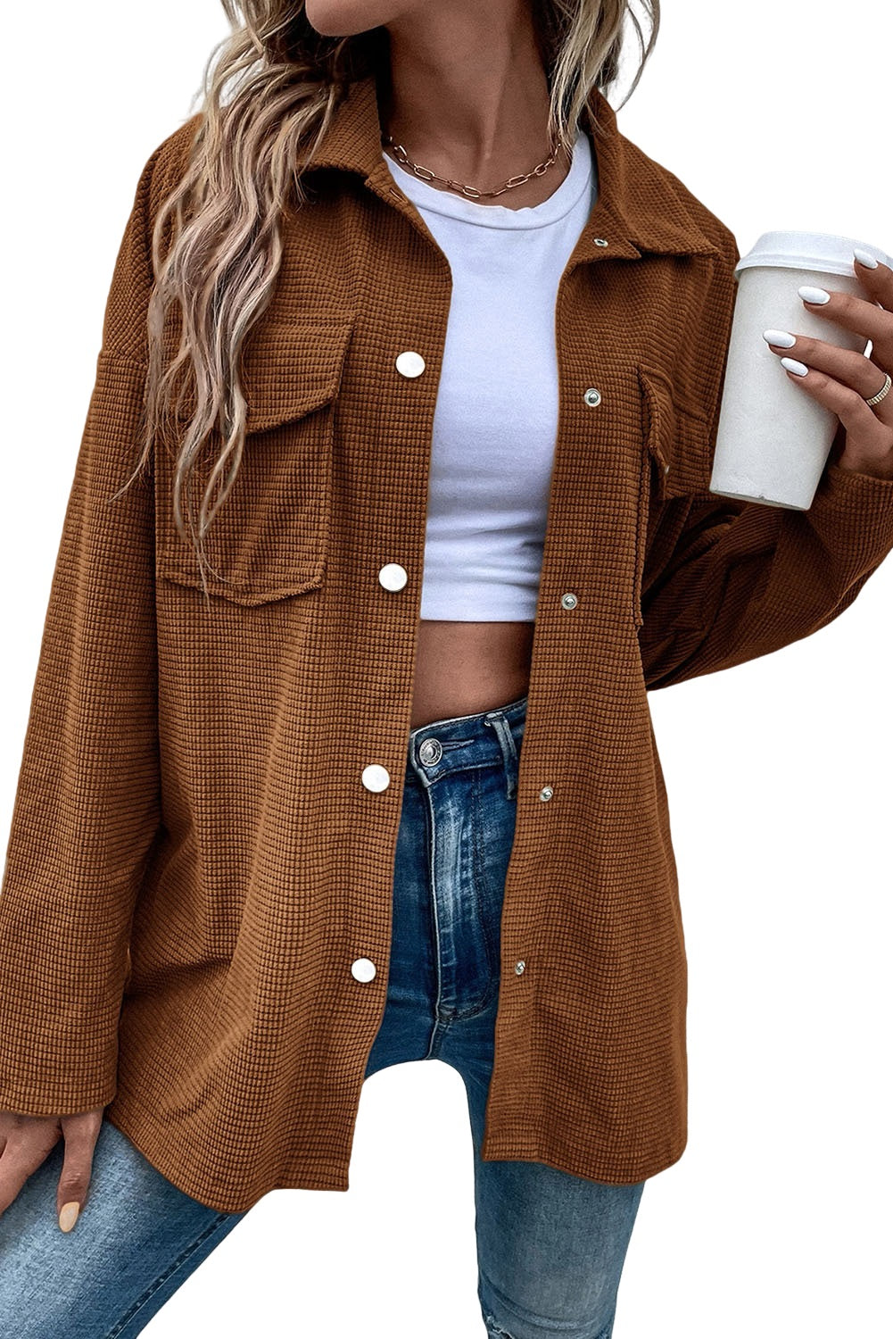 Audra Textured Shacket