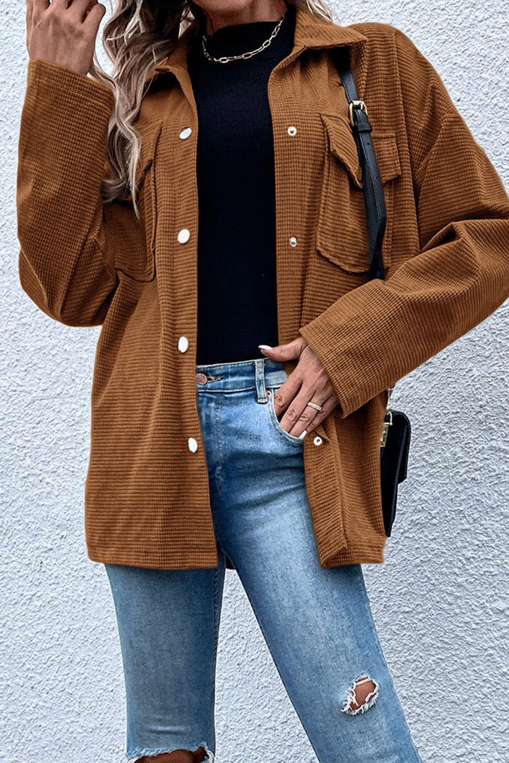 Audra Textured Shacket