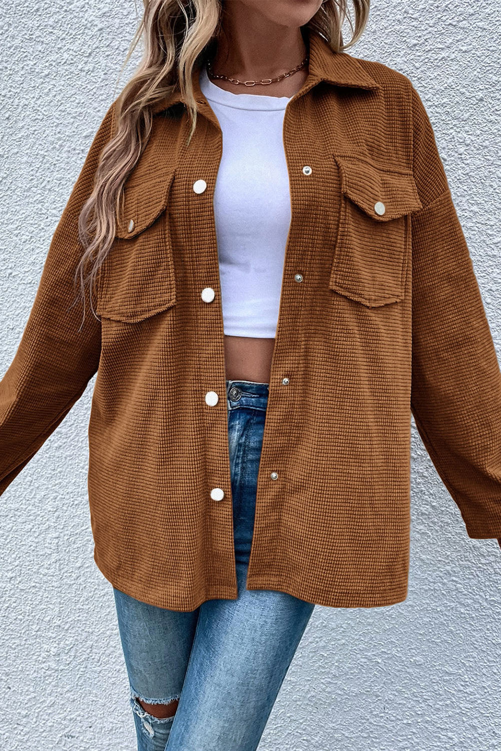 Audra Textured Shacket