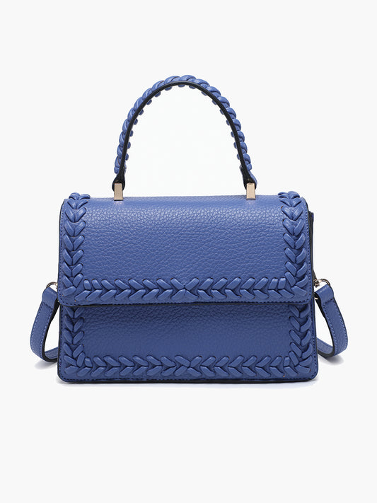 Lanier Whipstitch Structured Crossbody Bag - Blue