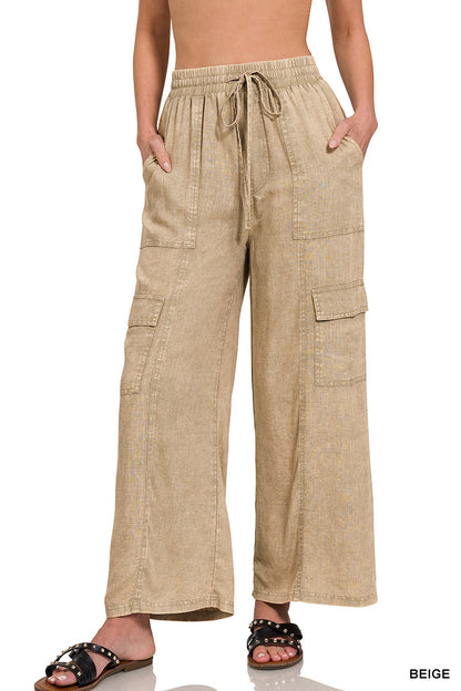 Ophelia Linen Cargo Pants