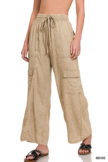 Ophelia Linen Cargo Pants
