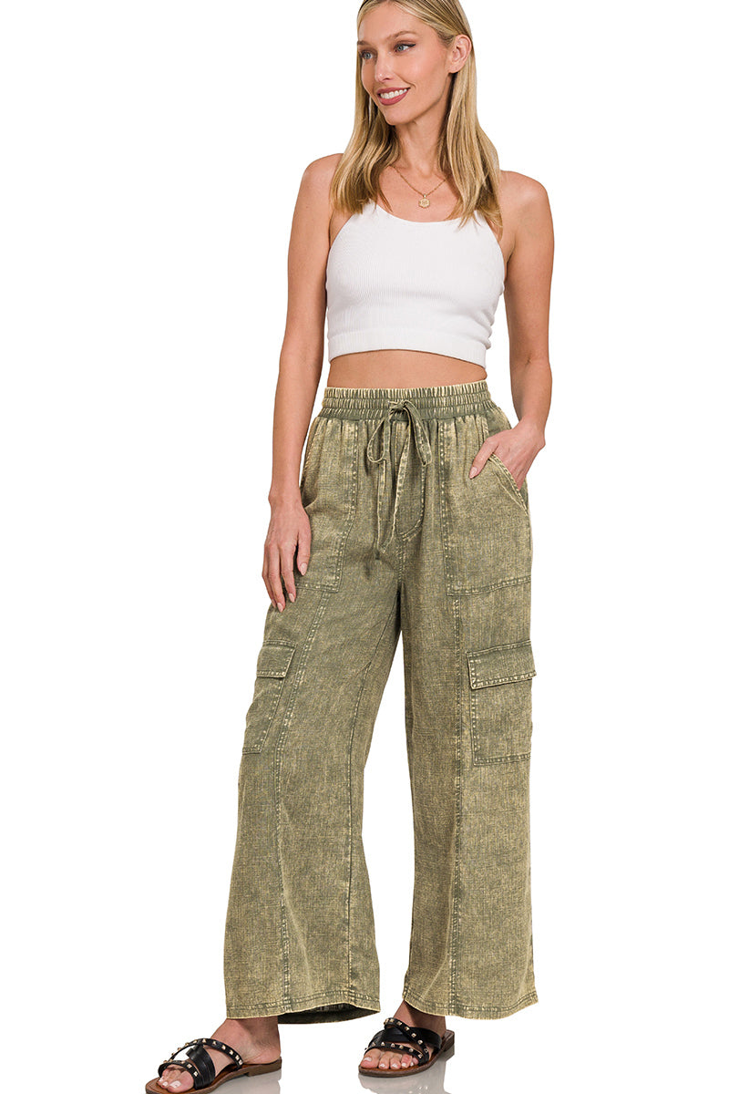 Clara Linen Cargo Pants