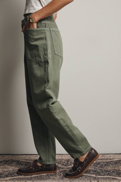 Sage Barrel Utility Jeans