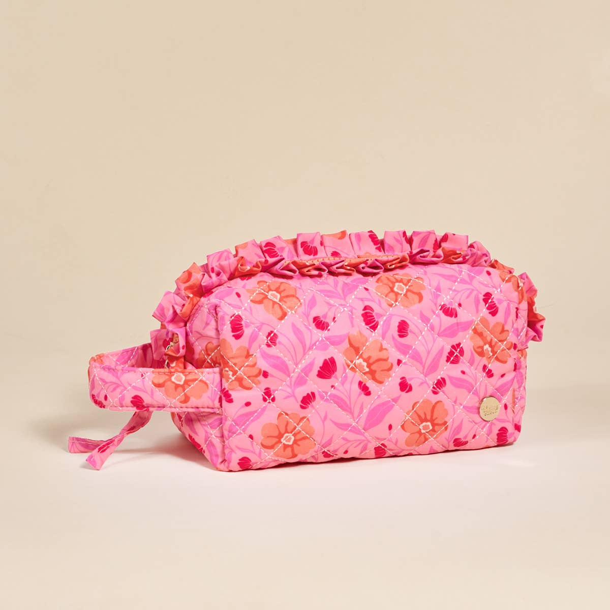 Poppin' Petals Quilted Cosmetic Pouch