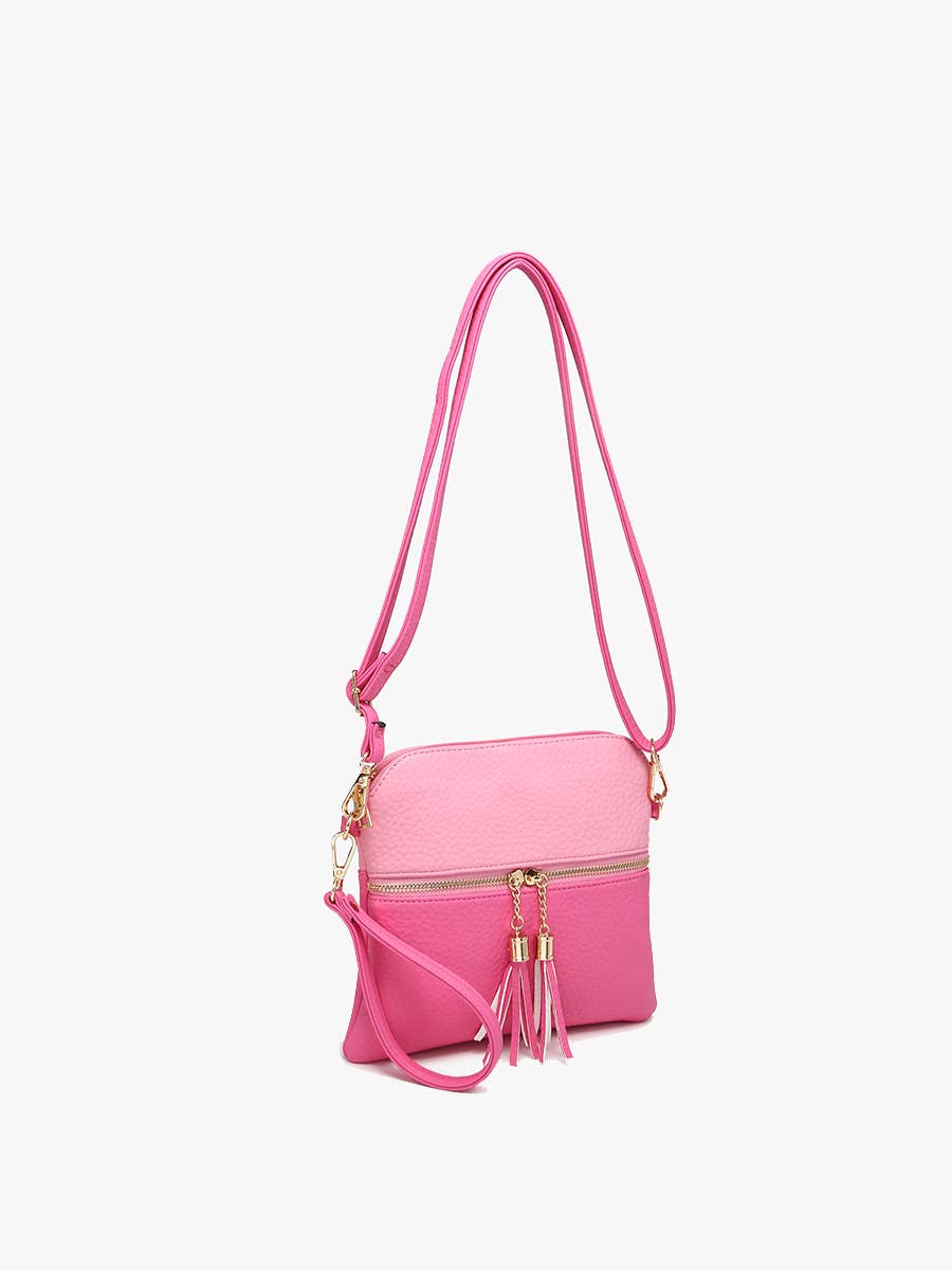 Tara Double Zip Crossbody - Green