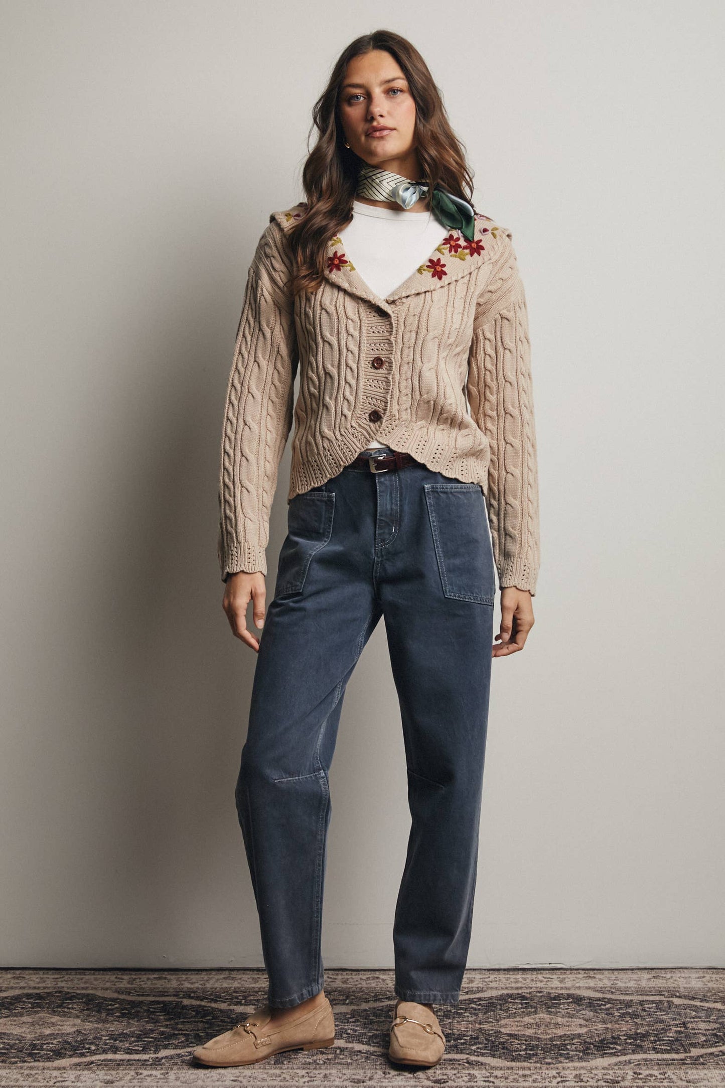 Sage Barrel Utility Jeans