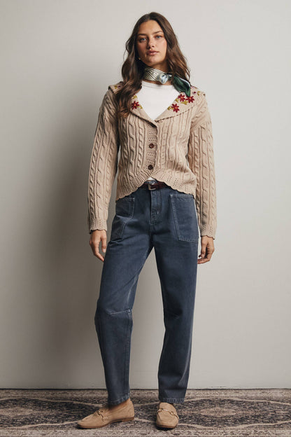 Sage Barrel Utility Jeans