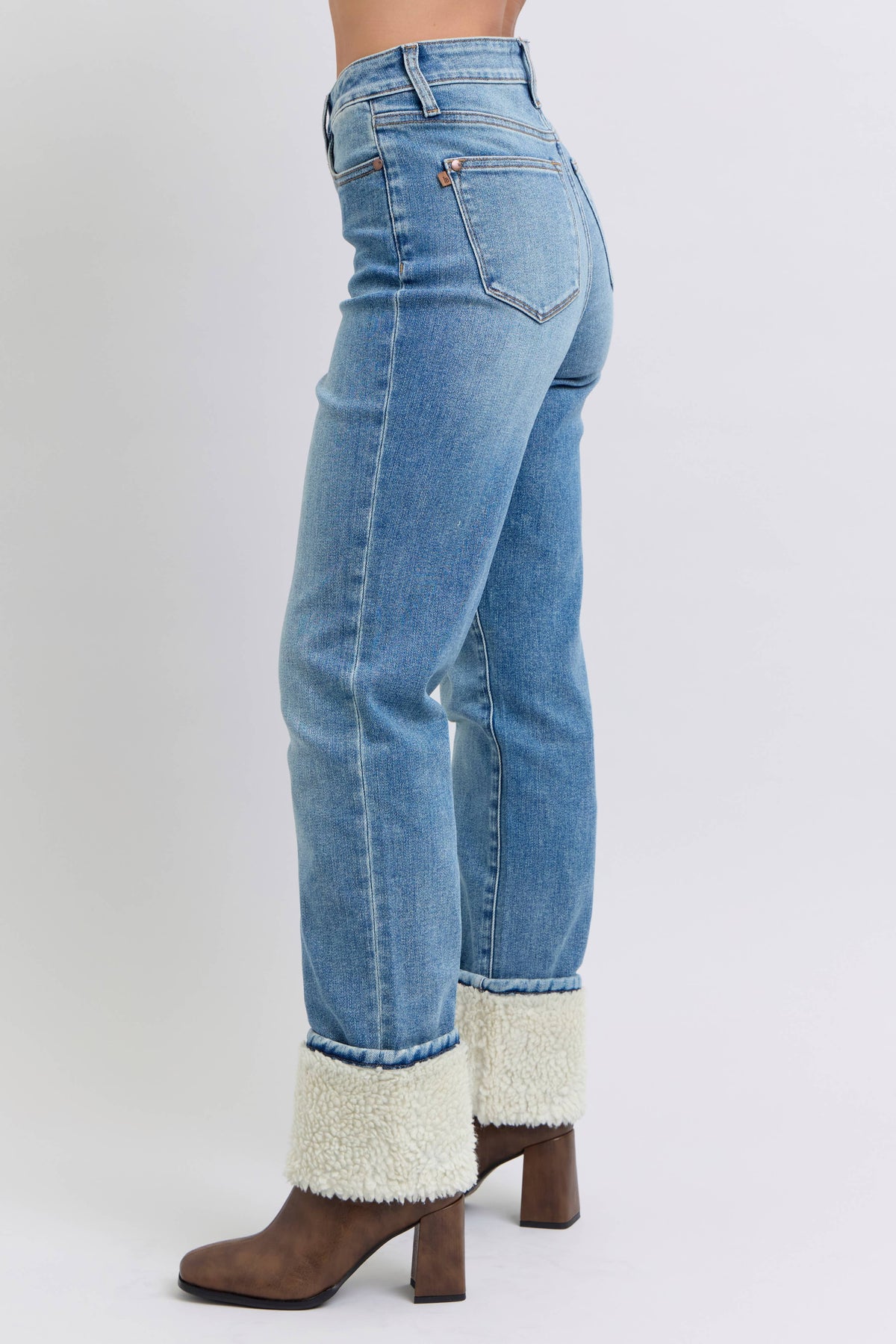Aspen Cuffed Straight Leg Jeans